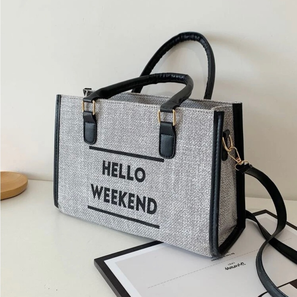 Gray and black, small bag